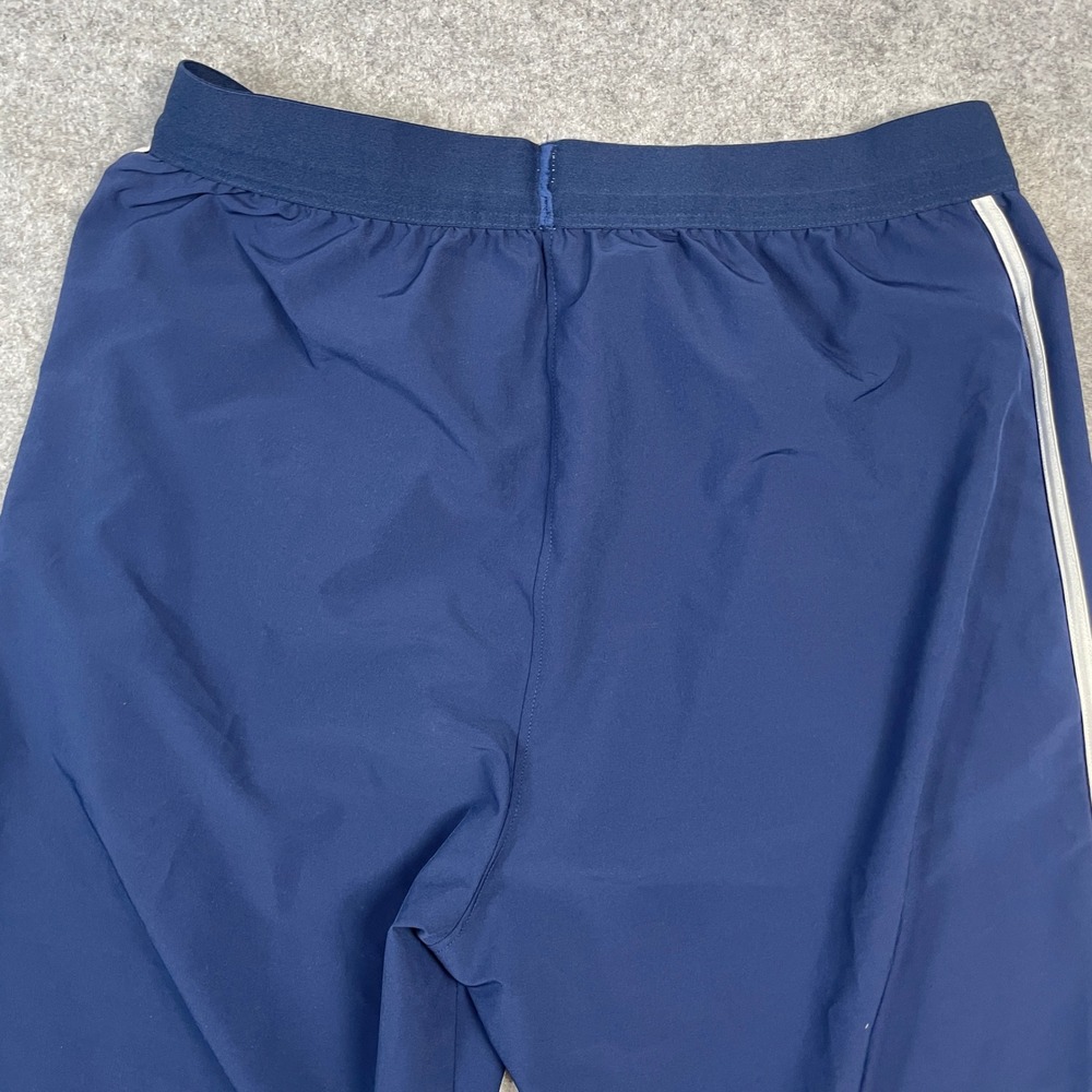Adidas Mens Pants 2XLT Navy Blue Polyester Track Zip Sweatpants Stripe Joggers - Picture 4 of 12